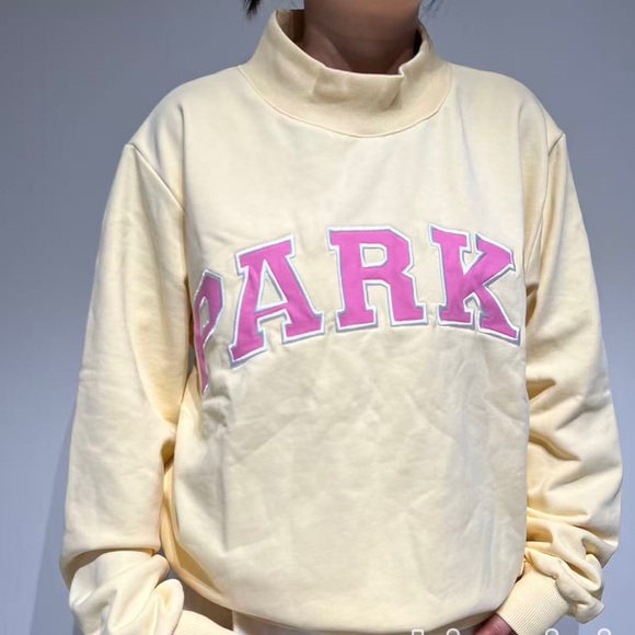 Parke Tops - Parke Oversized Mock Neck • Butter Yellow Varsity (Lightweight)